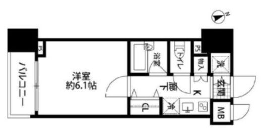 ガリシア銀座イースト 8階 間取り図