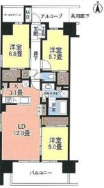 ジオ深川住吉 8階 間取り図