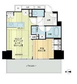 オーベルアーバンツ東中野 11階 間取り図