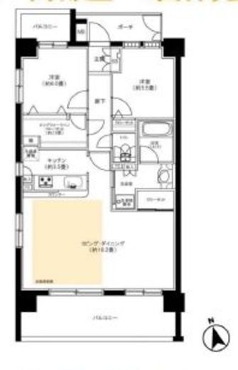 クレストフォルム上野グランステージ 3階 間取り図