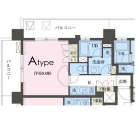 ガレリア東新宿 1302 間取り図