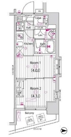 グランド・ガーラ木場 8階 間取り図