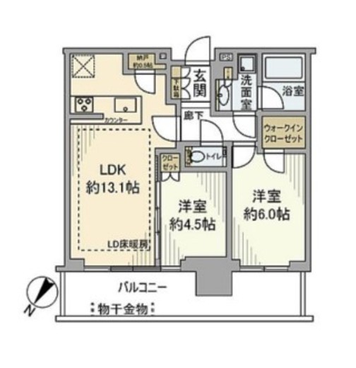 シティタワーズ東京ベイ 8階 間取り図