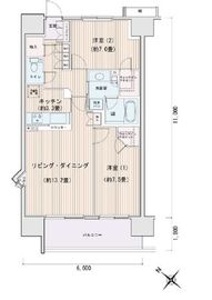 エスティメゾン豊洲レジデンス A315 間取り図