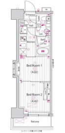 ガーラ・ヴィスタ水天宮前 2階 間取り図