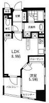 プライムアーバン中目黒2 805 間取り図