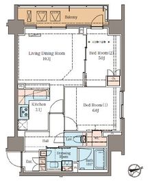 BluRock青葉台 205 間取り図