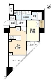 ルフォンリブレ大塚テラス 6階 間取り図