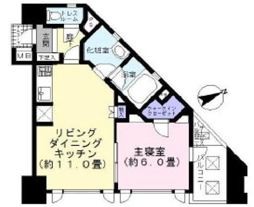 ピアース四谷 6階 間取り図