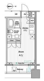 レジディア錦糸町2 805 間取り図