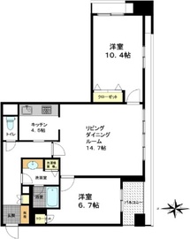 港南ハイツ 1402 間取り図