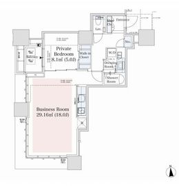 ドゥ・トゥール 46階 間取り図