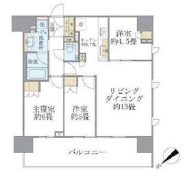 バンベールルフォン辰巳 17階 間取り図