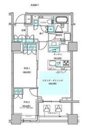 ザ・パークハウス早稲田 8階 間取り図