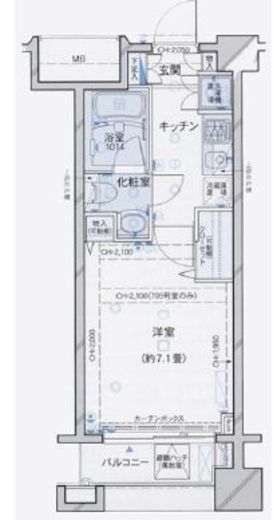 パレステュディオ神楽坂シティタワー 10階 間取り図