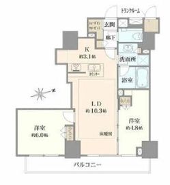 ダイレクトタワー池袋要町 8階 間取り図