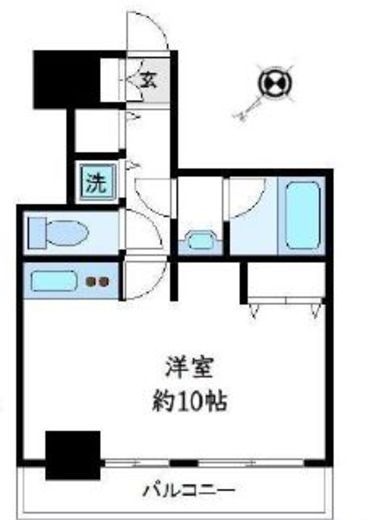 ライオンズタワー池袋 18階 間取り図