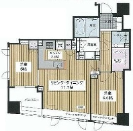 銀座イーストシティタワー 6階 間取り図