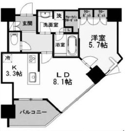 プラウドタワー白金台 19階 間取り図