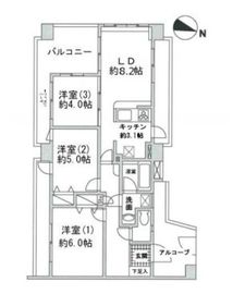 レジディア根岸 601 間取り図