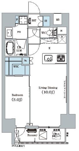 ディームス蔵前 1101 間取り図