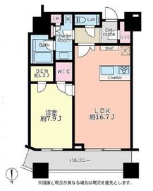 コンシェリア西新宿タワーズウエスト 34階 間取り図