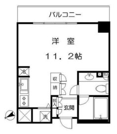 朝日マンション白金通り 4階 間取り図