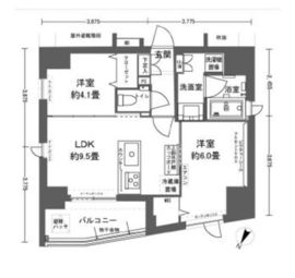 グリーンパーク日本橋小伝馬町 11階 間取り図