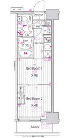 ガーラ・ヴィスタ水天宮前 4階 間取り図