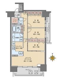 クレヴィア小石川後楽園 15階 間取り図