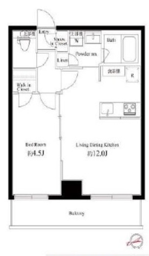 ハーモニーレジデンス新宿御苑 THE EAST 6階 間取り図