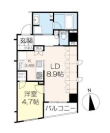 フェルクルール秋葉原 10階 間取り図