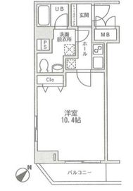 ホープシティ秋葉原 1104 間取り図