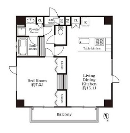 カノーア麻布 1001 間取り図