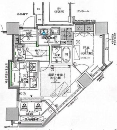 プラウドタワー白金台 19階 間取り図