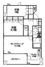 パークコート四谷 3階 間取り図