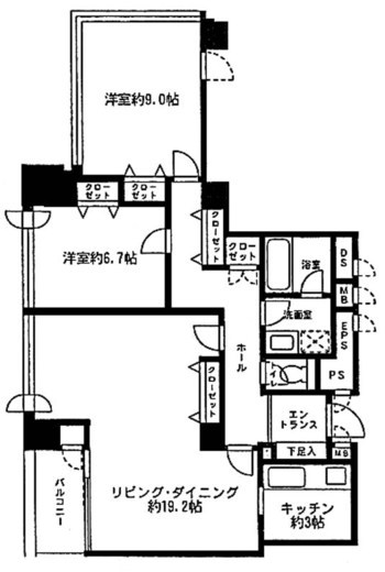 リバージュ品川 205 間取り図