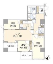 プラウド小石川 5階 間取り図