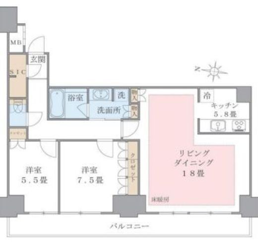 ブリリアイスト東雲キャナルコート 712 間取り図