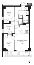 フレンシア洗足池 301 間取り図