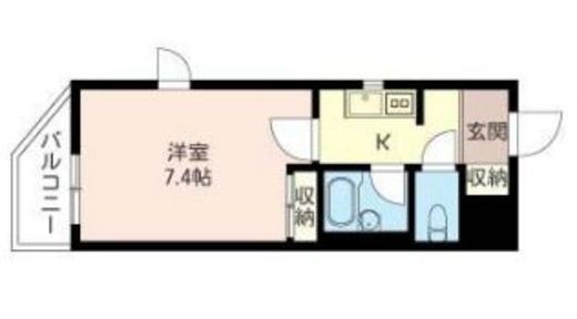 エスティメゾン麻布十番 506 間取り図