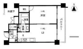 クリプトメリア目黒 601 間取り図