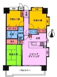 ルイシャトレ門前仲町 4階 間取り図