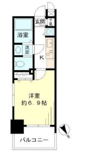 レジデンシア麻布十番 403 間取り図
