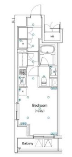 ブリリアイスト銀座東 504 間取り図