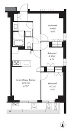 フレンシア洗足池 210 間取り図