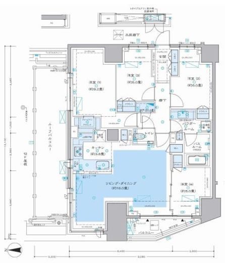 ディームス方南町 1301 間取り図