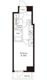 アペルト西新宿 5階 間取り図