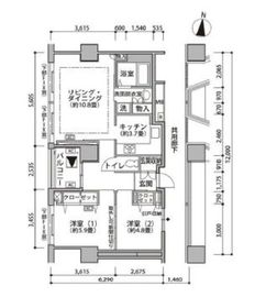 東雲キャナルコートCODAN 19-604 間取り図