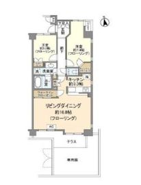 グローリオ目黒不動前 1階 間取り図